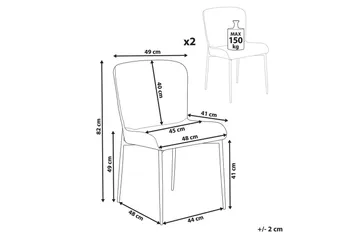 Set med 2 matstolar Ada - Orange, svart - Möbler - Stolar & fåtöljer - Matstol & köksstol