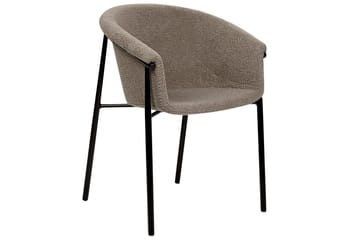 Set med 2 matstolar Ames - Taupe, svart - Möbler - Stolar & fåtöljer - Matstol & köksstol