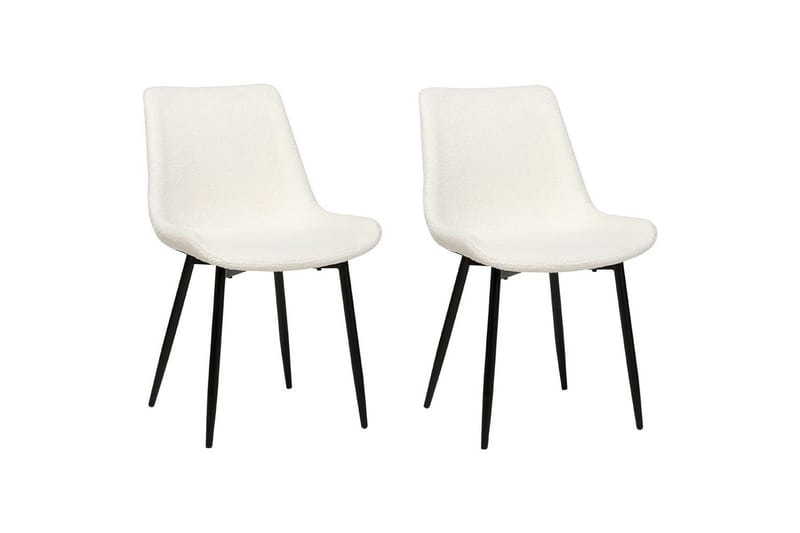 Set med 2 matstolar Avilla - Vit, Svart - Möbler - Stolar & fåtöljer - Matstol & köksstol