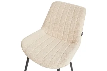 Set med 2 matstolar Dubrovnik - Beige, svart/Bouclé - Möbler - Stolar & fåtöljer - Matstol & köksstol