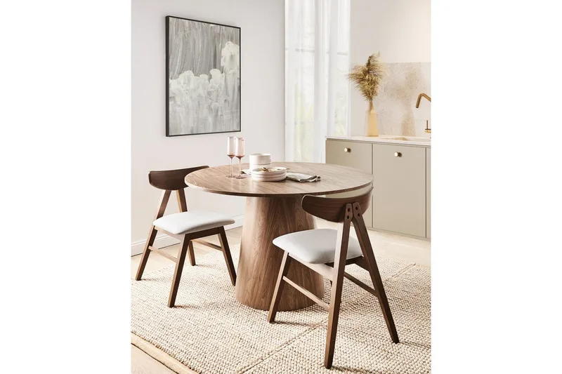 Set med 2 matstolar Lacota - Brun, grå - Möbler - Stolar & fåtöljer - Matstol & köksstol