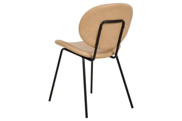Set med 2 matstolar Luana - Beige, svart/Konstläder - Möbler - Stolar & fåtöljer - Matstol & köksstol