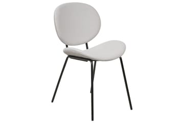 Set med 2 matstolar Luana - Grå, svart/Sammet - Möbler - Stolar & fåtöljer - Matstol & köksstol