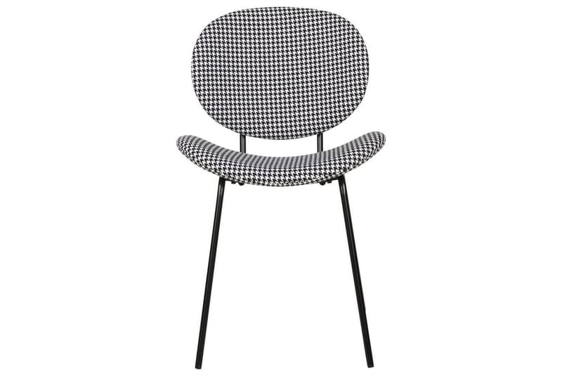 Set med 2 matstolar Luana - Svart, Vit/Polyester - Möbler - Stolar & fåtöljer - Matstol & köksstol