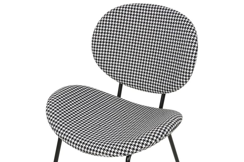 Set med 2 matstolar Luana - Svart, Vit/Polyester - Möbler - Stolar & fåtöljer - Matstol & köksstol