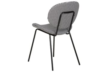 Set med 2 matstolar Luana - Svart, Vit/Polyester - Möbler - Stolar & fåtöljer - Matstol & köksstol
