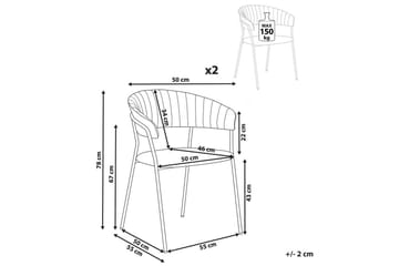 Set med 2 matstolar Mariposa - Grå, svart/Bouclé - Möbler - Stolar & fåtöljer - Matstol & köksstol