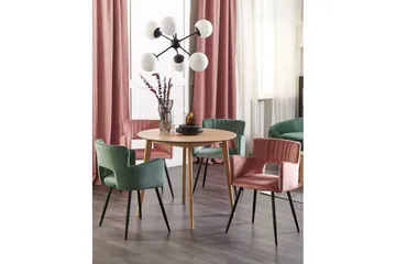 Set med 2 matstolar Sanilac - Rosa, Svart - Möbler - Stolar & fåtöljer - Matstol & köksstol