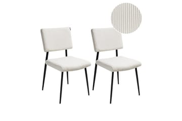 Set med 2 matstolar Sturgis - Vit, Svart - Möbler - Stolar & fåtöljer - Matstol & köksstol