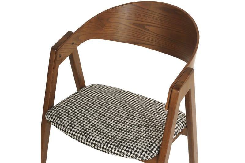 Set med 2 matstolar Yuba - Mörk trä, svart, vit - Möbler - Stolar & fåtöljer - Matstol & köksstol