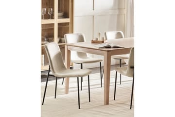 Set med 4 matstolar Glendive - Beige, svart - Möbler - Stolar & fåtöljer - Matstol & köksstol