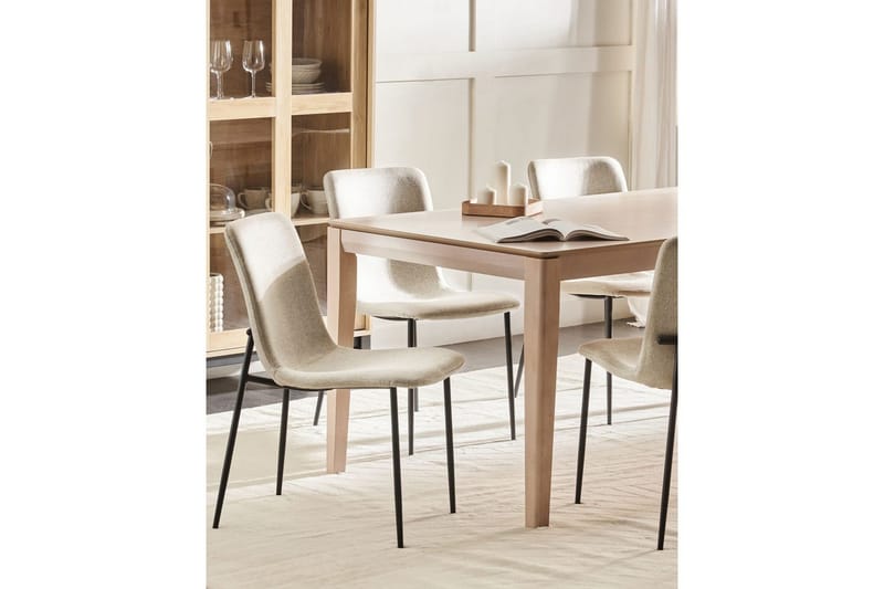 Set med 4 matstolar Glendive - Beige, svart - Möbler - Stolar & fåtöljer - Matstol & köksstol