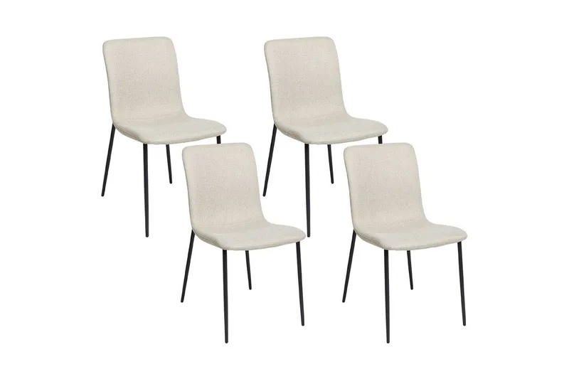 Set med 4 matstolar Glendive - Beige, svart - Möbler - Stolar & fåtöljer - Matstol & köksstol