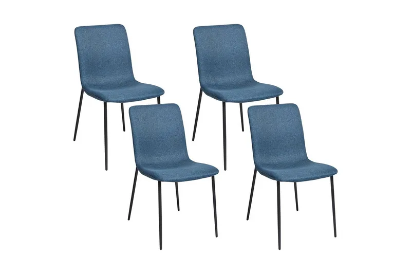 Set med 4 matstolar Glendive - Mörkblå, Svart - Möbler - Stolar & fåtöljer - Matstol & köksstol