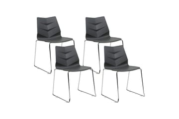 Set med 4 matstolar Hartley - Mörkgrå/Silver - Möbler - Stolar & fåtöljer - Matstol & köksstol