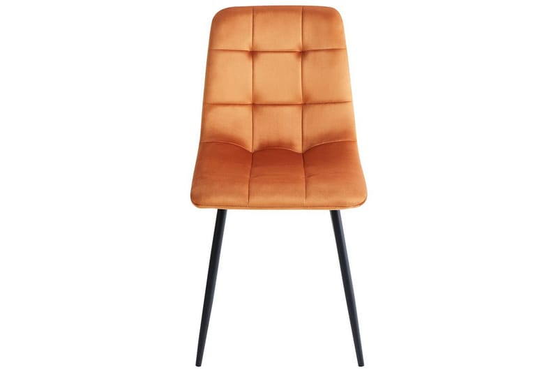 Set med 4 matstolar Powell - Orange, svart - Möbler - Stolar & fåtöljer - Matstol & köksstol