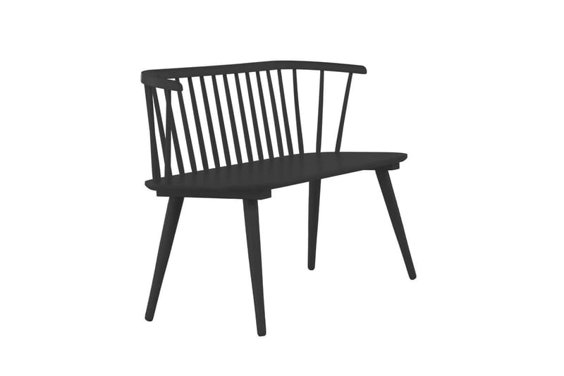 Soffbänk Bobby 120 cm i Trä - Svart - Möbler - Stolar & fåtöljer - Sittbänk - Bänk med ryggstöd