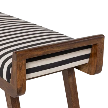 Bänk Valo 157 cm - Svart/Vit - Möbler - Stolar & fåtöljer - Sittbänk - Hallbänk