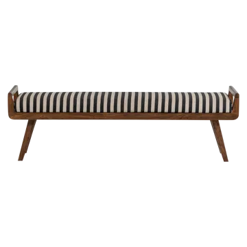 Bänk Valo 157 cm - Svart/Vit - Möbler - Stolar & fåtöljer - Sittbänk - Hallbänk