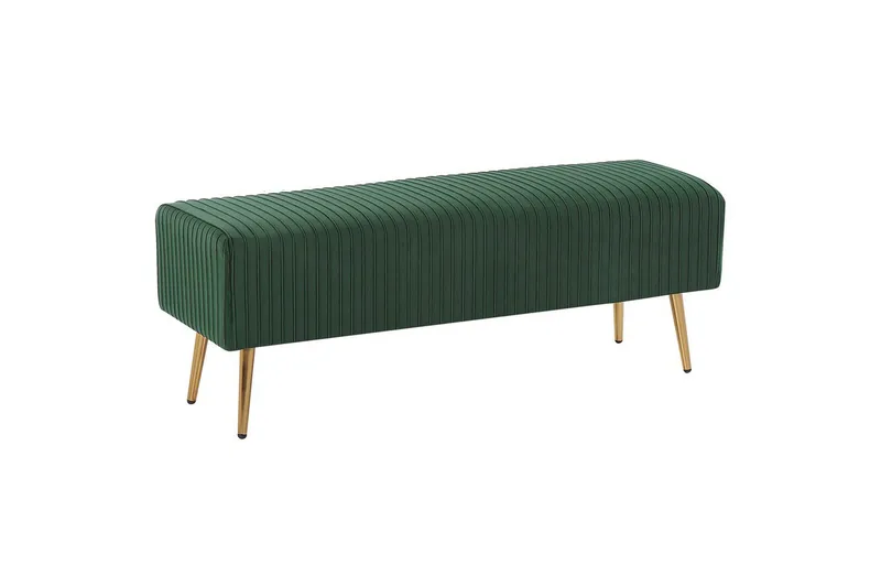 Bänk Paterson Grön/guld - Grön/guld - Möbler - Stolar & fåtöljer - Sittbänk - Hallbänk