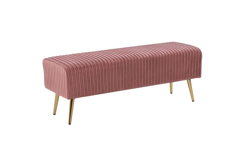 Bänk Paterson Rosa/guld - Rosa/guld - Möbler - Stolar & fåtöljer - Sittbänk - Hallbänk