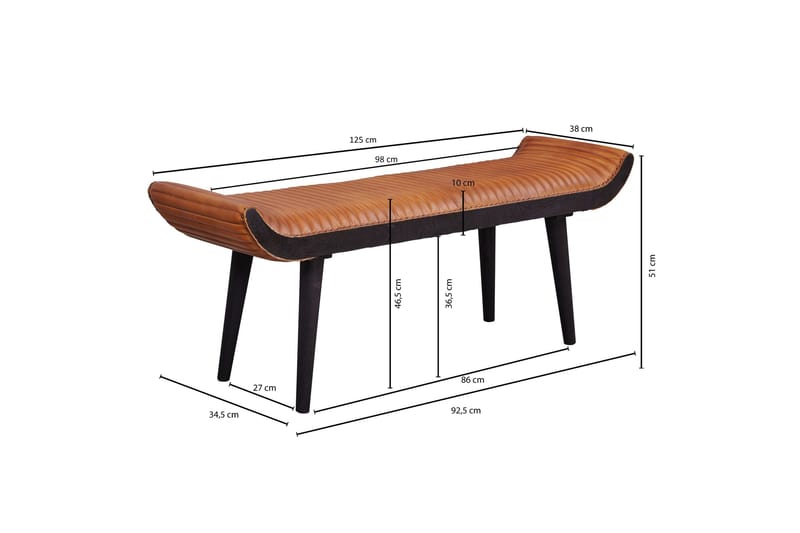 Eikleberry Sittbänk - Brun - Möbler - Stolar & fåtöljer - Sittbänk - Hallbänk