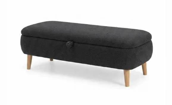 Elvaris Bänk 90x45x30 cm - Antracitgrå - Möbler - Stolar & fåtöljer - Sittbänk - Hallbänk - Hallbänk med förvaring