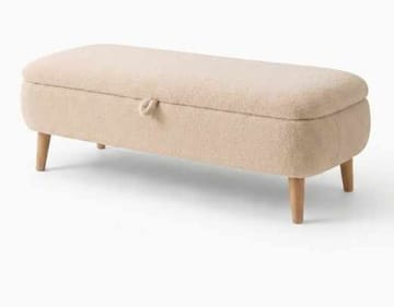 Elvaris Bänk 90x45x30 cm - Beige - Möbler - Stolar & fåtöljer - Sittbänk - Hallbänk - Hallbänk med förvaring