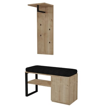 Uniqo Hallställsset 35x90x35 cm - Sapphire Oak - Möbler - Stolar & fåtöljer - Sittbänk - Hallbänk - Hallbänk med förvaring