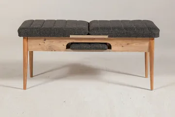 Idehult Bänk 51 cm - Trä/natur/Antracit - Möbler - Stolar & fåtöljer - Sittbänk - Hallbänk