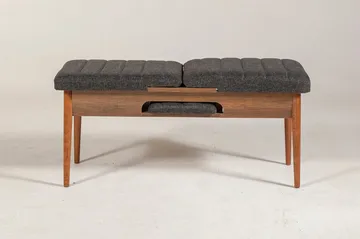 Idehult Bänk 51 cm - Valnöt/Antracit - Möbler - Stolar & fåtöljer - Sittbänk - Hallbänk
