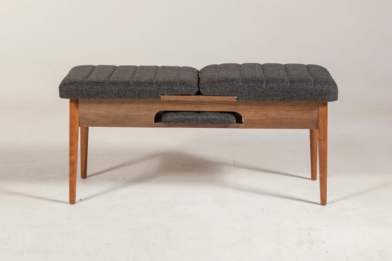 Idehult Bänk 51 cm - Valnöt/Antracit - Möbler - Stolar & fåtöljer - Sittbänk - Hallbänk