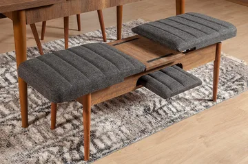 Idehult Bänk 51 cm - Valnöt/Antracit - Möbler - Stolar & fåtöljer - Sittbänk - Hallbänk