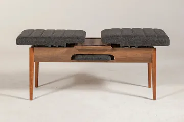Idehult Bänk 51 cm - Valnöt/Antracit - Möbler - Stolar & fåtöljer - Sittbänk - Hallbänk