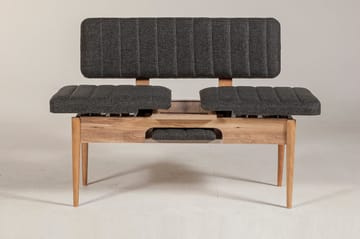 Idehult Bänk 85 cm - Trä/natur/Antracit - Möbler - Stolar & fåtöljer - Sittbänk - Hallbänk