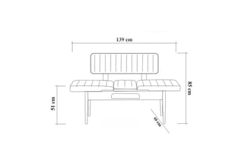 Idehult Bänk 85 cm - Trä/natur/Antracit - Möbler - Stolar & fåtöljer - Sittbänk - Hallbänk