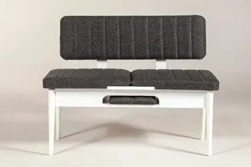 Idehult Bänk 85 cm - Vit/Antracit - Möbler - Stolar & fåtöljer - Sittbänk - Hallbänk