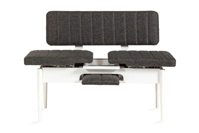 Idehult Bänk 85 cm - Vit/Antracit - Möbler - Stolar & fåtöljer - Sittbänk - Hallbänk