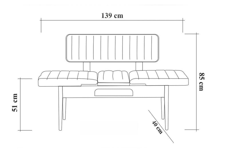 Idehult Bänk 85 cm - Vit/Antracit - Möbler - Stolar & fåtöljer - Sittbänk - Hallbänk