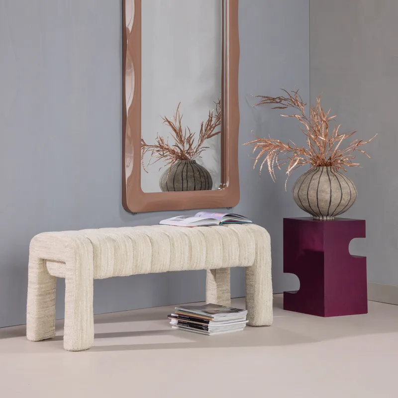 Klädd Bänk Frex 110 cm - Natur - Möbler - Stolar & fåtöljer - Sittbänk - Hallbänk