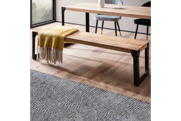 Matbänk Wohnling massivt trä industriell stil med metallben 120 cm - 120 cm - Möbler - Stolar & fåtöljer - Sittbänk - Hallbänk