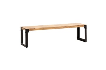 Matbänk Wohnling massivt trä industriell stil med metallben 120 cm - 120 cm - Möbler - Stolar & fåtöljer - Sittbänk - Hallbänk