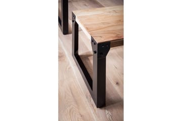 Matbänk Wohnling massivt trä industriell stil med metallben 160 cm - 160 cm - Möbler - Stolar & fåtöljer - Sittbänk - Hallbänk