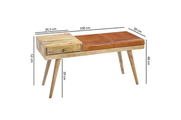 Peotter Sittbänk - Trä/natur - Möbler - Stolar & fåtöljer - Sittbänk - Hallbänk - Hallbänk med förvaring