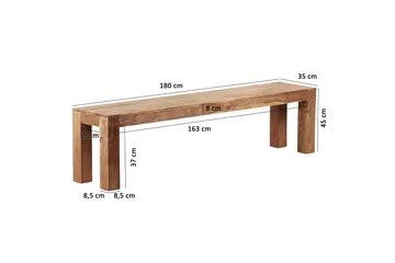 Scelzo Sittbänk - Brun - Möbler - Stolar & fåtöljer - Sittbänk - Hallbänk