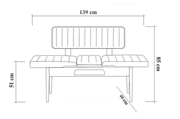 Shundrea Bänk 85 cm - Trä/natur - Möbler - Stolar & fåtöljer - Sittbänk