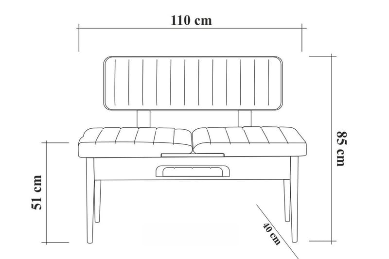 Shundrea Bänk 85 cm - Vit - Möbler - Stolar & fåtöljer - Sittbänk