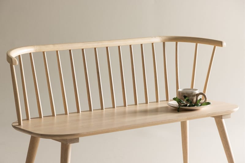 Sittbänk med ryggstöd Venture Home Bobby Sittbänk 120 cm Whitewash Whitewash - Möbler - Stolar & fåtöljer - Sittbänk