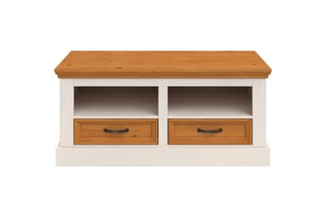 Skobänk Loft24 Selma Skobänk 100 cm Vit - Möbler - Stolar & fåtöljer - Sittbänk - Skobänk & skohylla med bänk