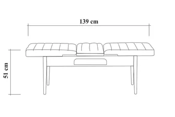 Valsot Sittbänk 110 cm - Brun - Möbler - Stolar & fåtöljer - Sittbänk